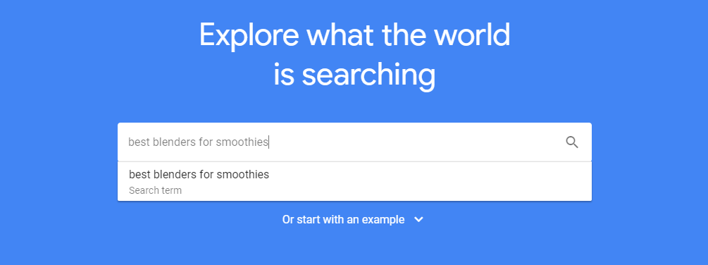 Google trends search keyword