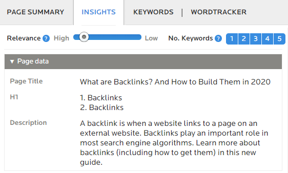 Wordtracker insights