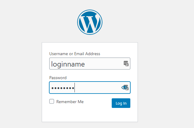 login to wordpress